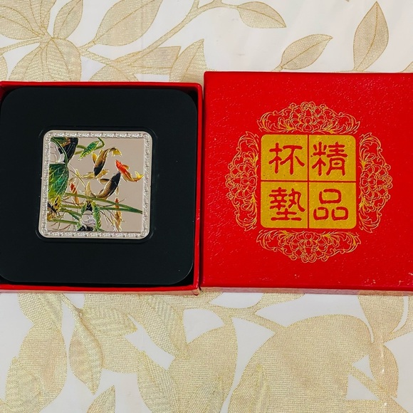 Colorful Chinese Carp Fish Coasters Set 6 Pieces - Picture 2 of 9